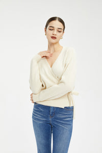 Women's Wool Blend Wrap-Around Cardigan Sweater