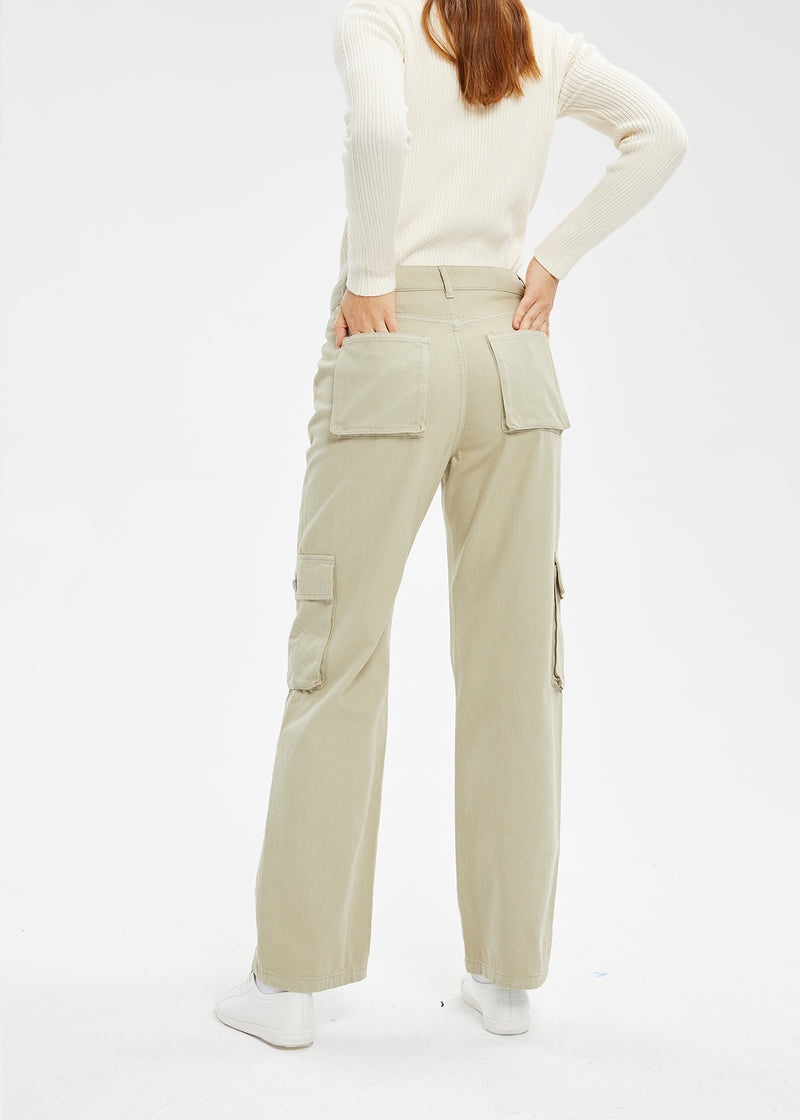 Women's Dark Sea Green Cargo Jeans