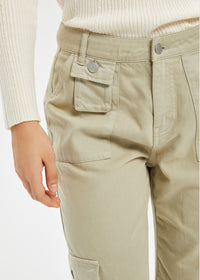 Women's Dark Sea Green Cargo Jeans