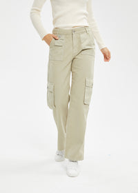 Women's Dark Sea Green Cargo Jeans