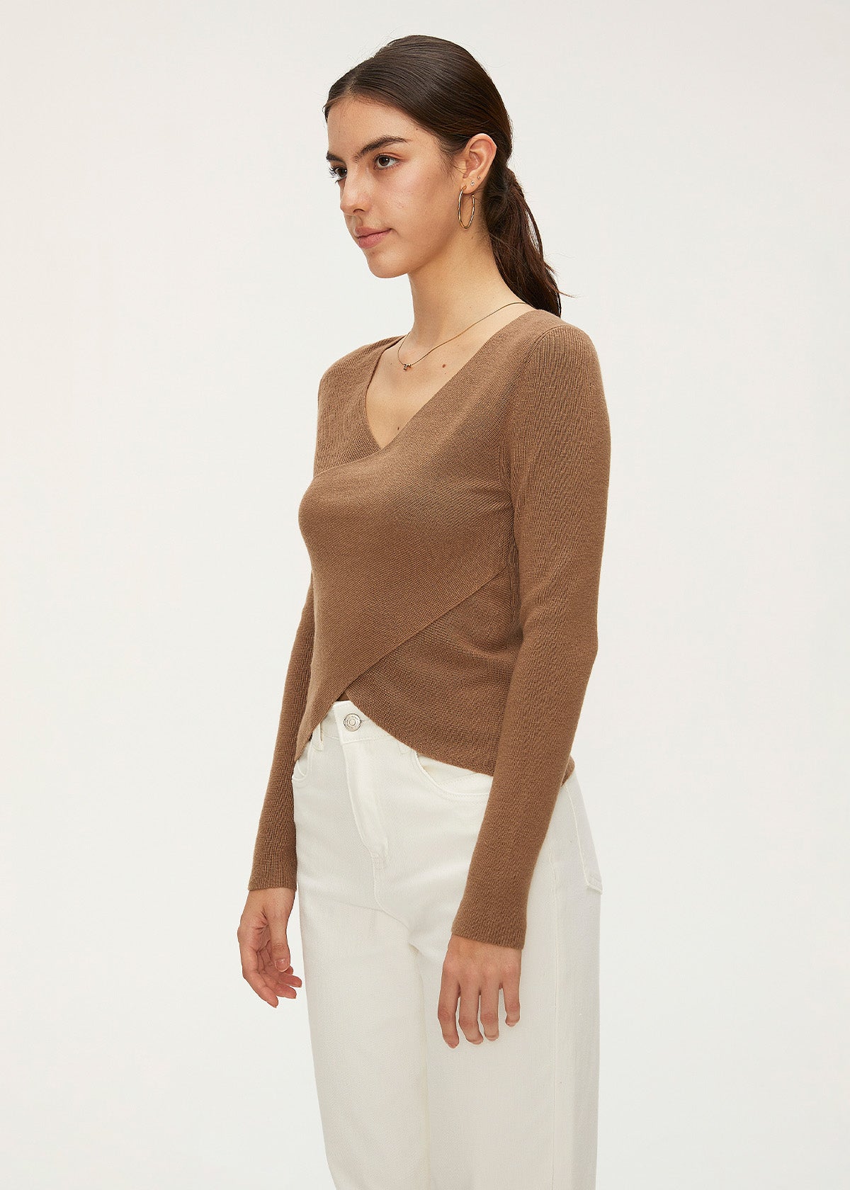 Women's Wool Overlapping Knitwear
