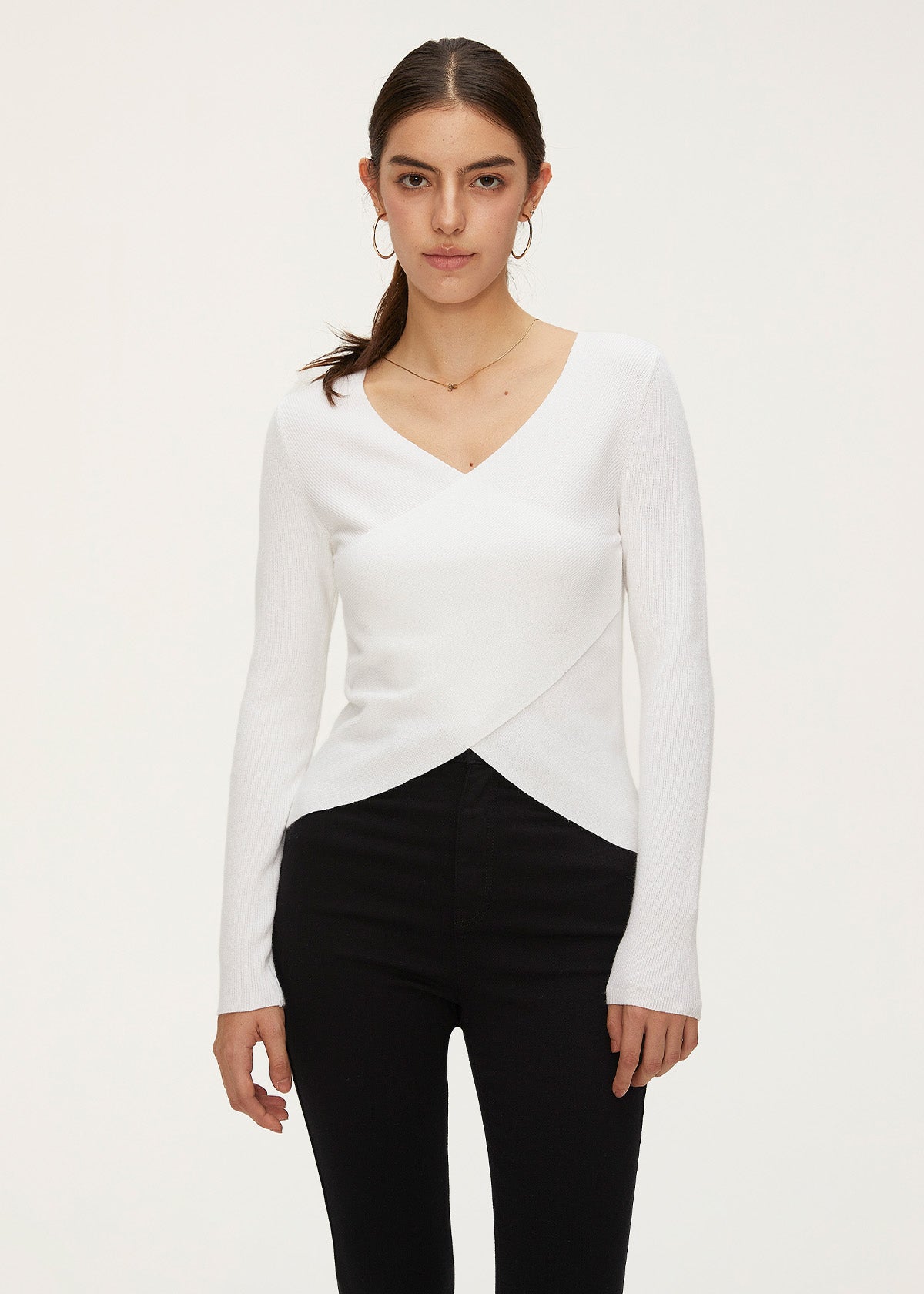 Women's Wool Overlapping Knitwear