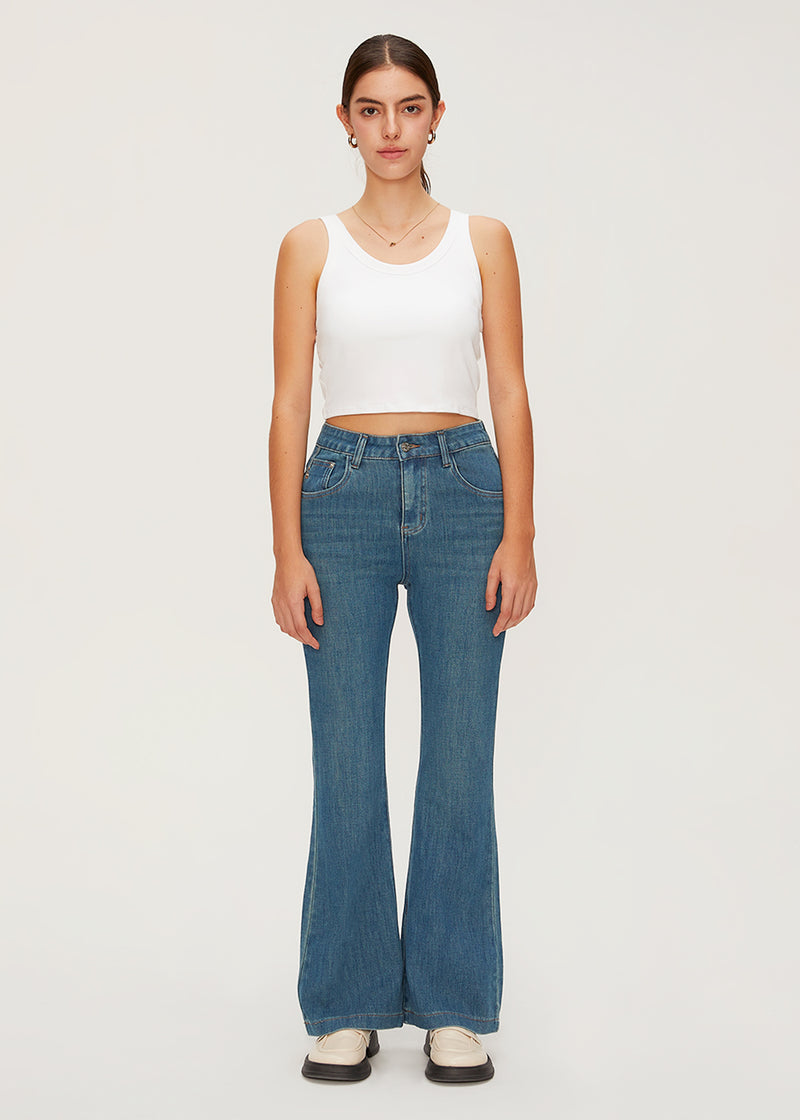 Women's High Rise Slim Flare Jeans
