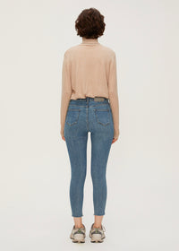 Women's Mid Rise Ripped Skinny Jeans