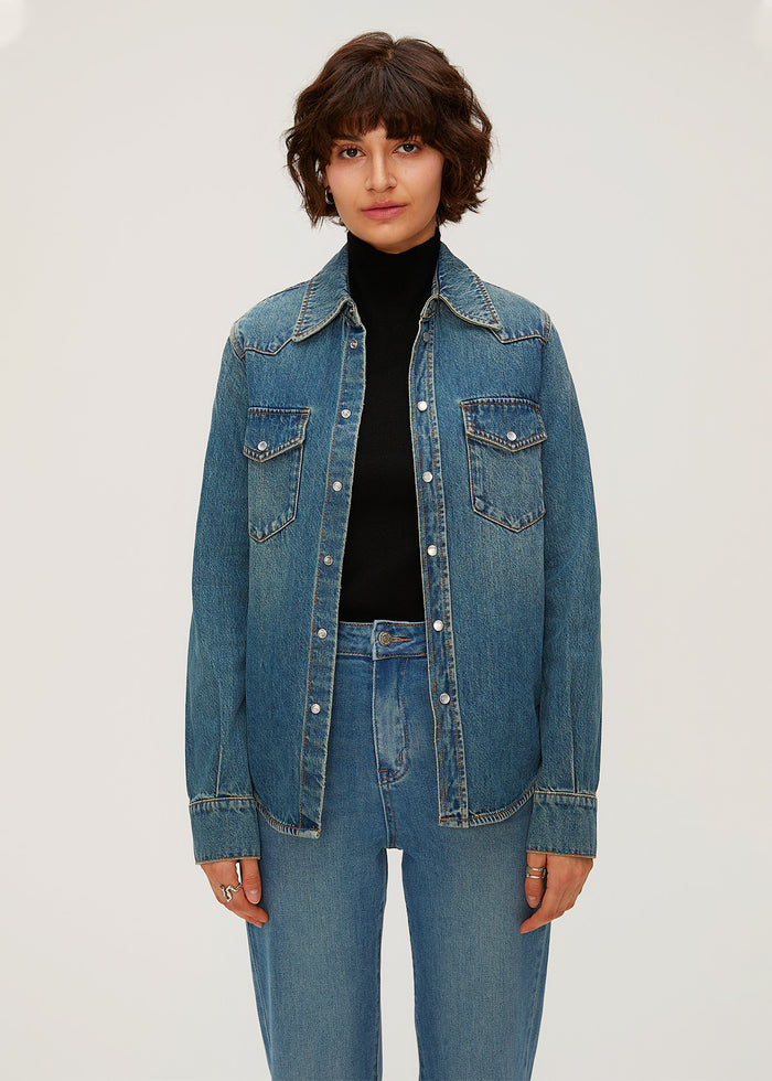 Women's Slim Denim Blouse