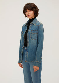 Women's Slim Denim Blouse