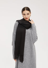 Fringed Soft Wide Scarf