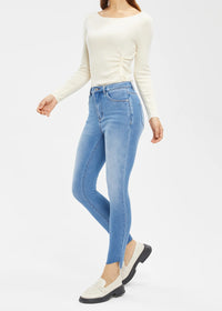 Women's Mid Rise Ankle Length Skinny Jeans