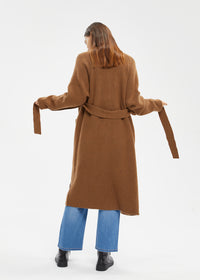 Women's Lace-Up Long Cardigan Sweater