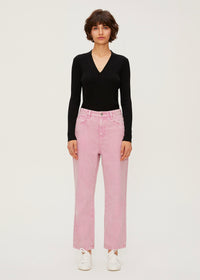 Women's Loose Straight Pink Jeans