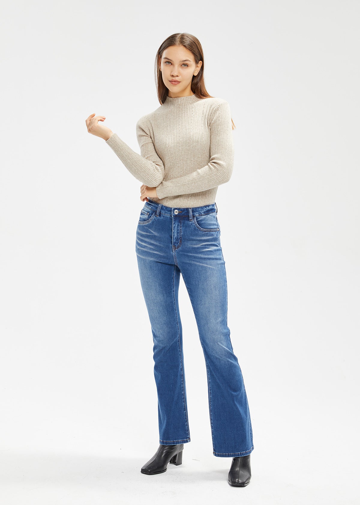 Women's Mid Rise Flare Jeans