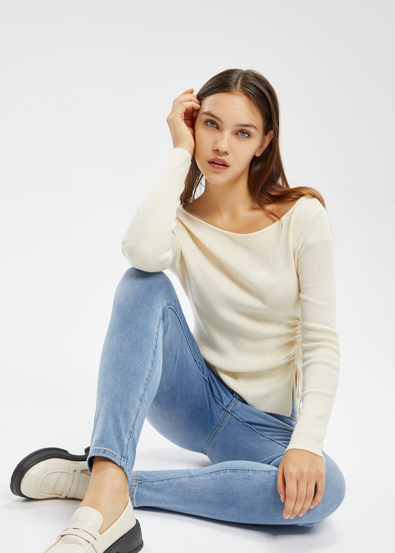 Women's Wool Blend Drawstring Knitwear