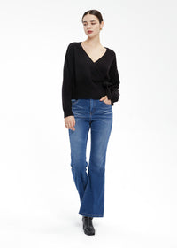 Women's Wool Blend Wrap-Around Cardigan Sweater