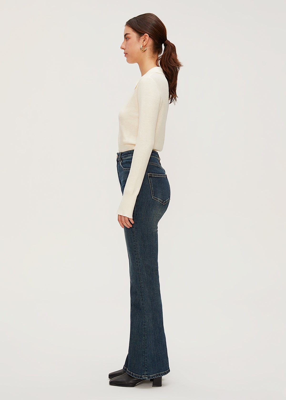 Women's Retro High Rise Flare Jeans