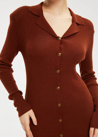 Women's Wool Blend Slim Single Breast Dress