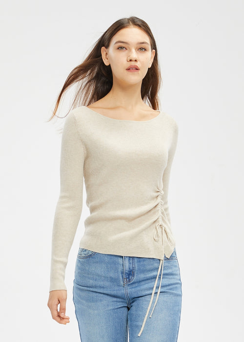 Women's Wool Blend Drawstring Knitwear